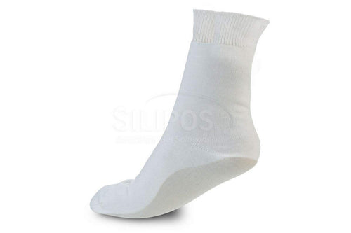 Silipos Active Diabetic Crew Socks, White or Black, Gel Insole - Pair