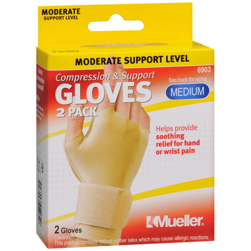 Load image into Gallery viewer, Mueller Compression &amp; Support Gloves, Pair
