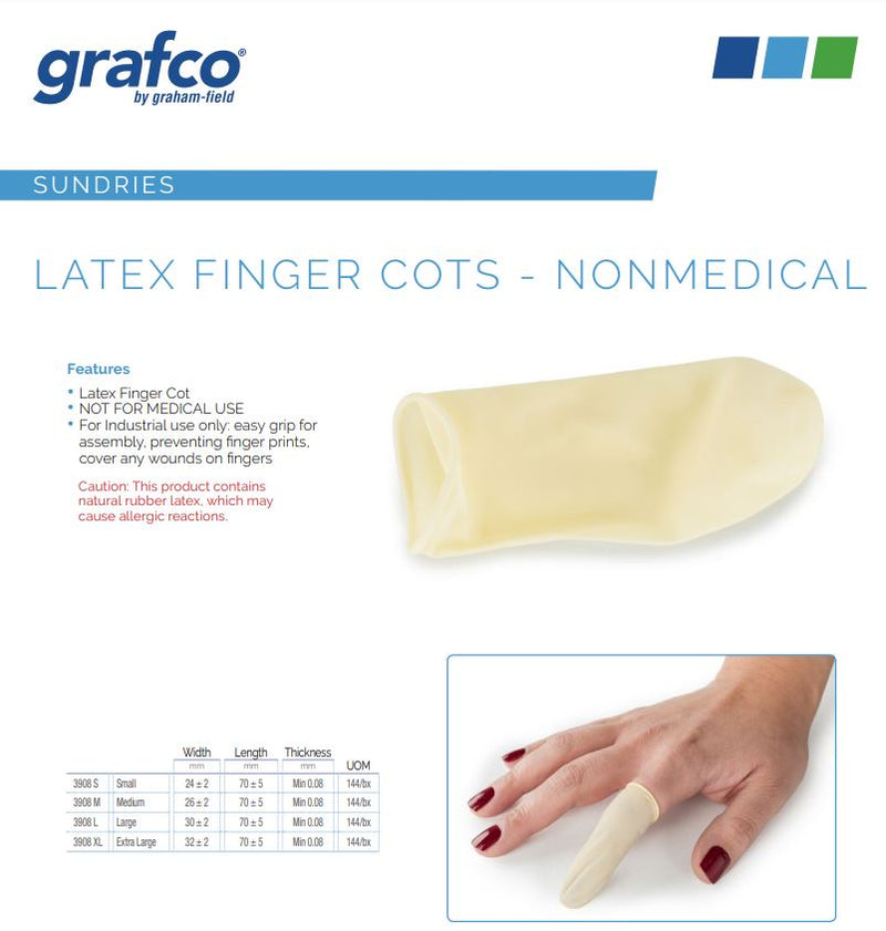 Load image into Gallery viewer, Graham Field Grafco Latex Finger Cots Box of 144
