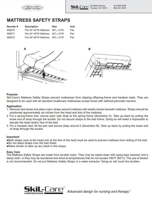 SkiL-Care Mattress Safety Strap
