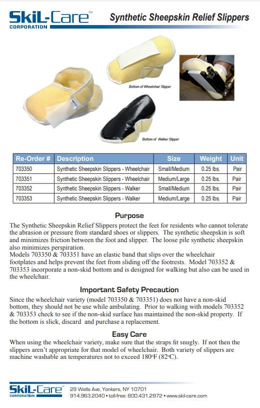 Load image into Gallery viewer, SkiL-Care Synthetic Sheepskin Relief Slippers
