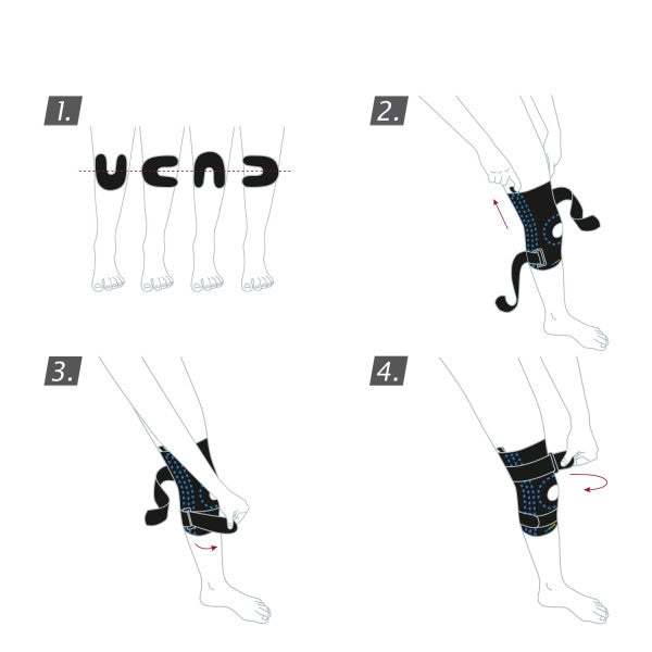 Load image into Gallery viewer, Actimove Knee Stabilizer Adjustable Horseshoe &amp; Stays, Black
