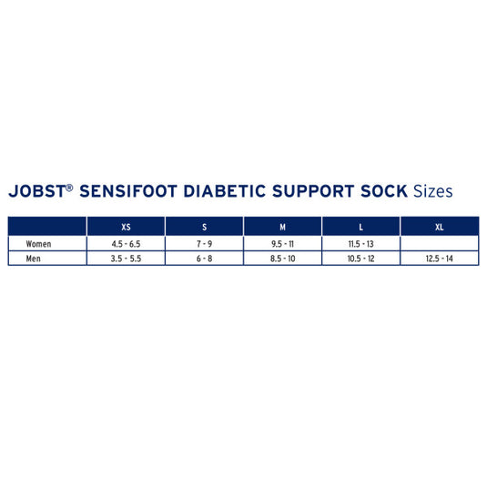 JOBST SensiFoot Diabetic Compression Socks 8-15 mmHg Crew, Closed Toe