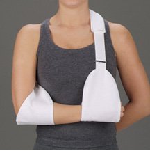 DeRoyal Arm Sling, CVA White, w/ Foam Pad - Large