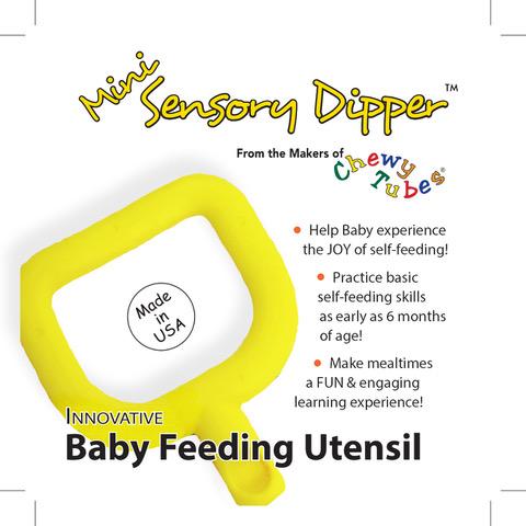 Load image into Gallery viewer, Chewy Tubes Mini Sensory Dipper - Yellow (Self-Feeding)
