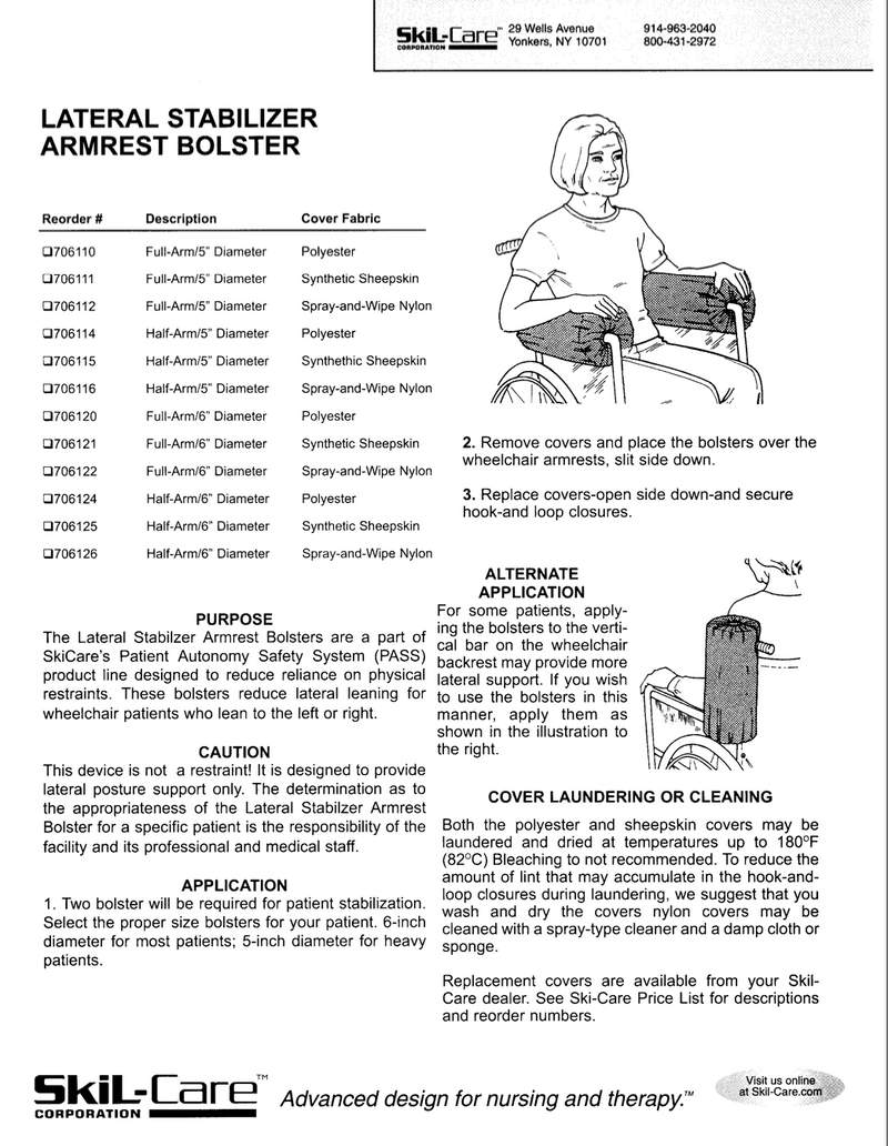 Load image into Gallery viewer, SkiL-Care Lateral Stabilizer Armrest Bolster
