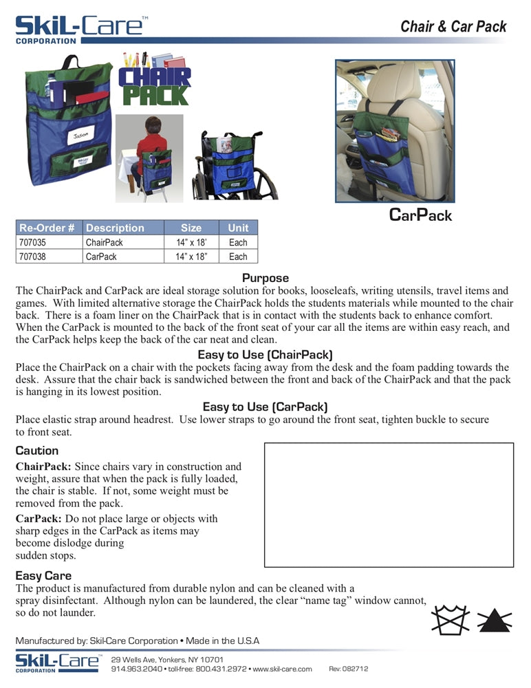 Load image into Gallery viewer, SkiL-Care ChairPack
