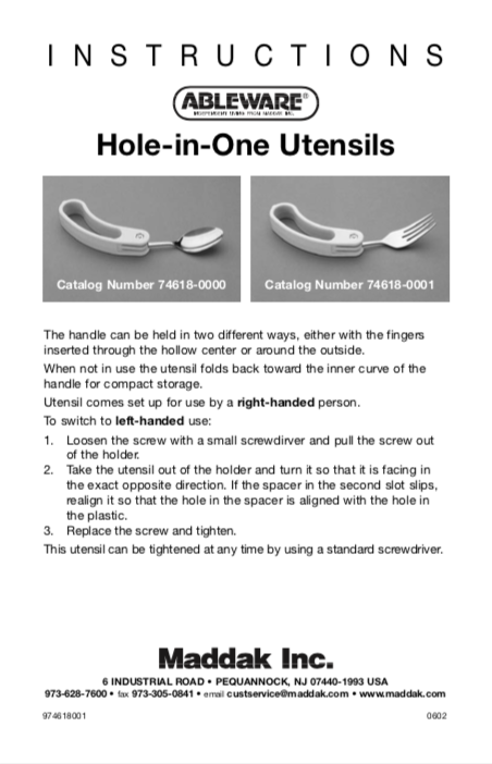 Load image into Gallery viewer, SP Ableware Hole-In-One Teaspoon
