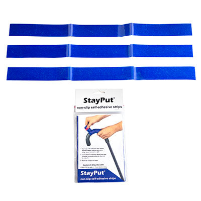 Stayput Non-Slip Material, Self-Adhesive Strips, Blue / Pack of 3 / 1.25