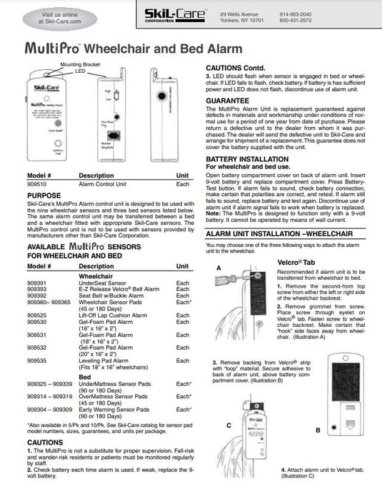 SkiL-Care Leveling Pad and Sensor