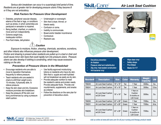SkiL-Care Air Lock Seat Cushion