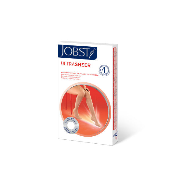 Load image into Gallery viewer, JOBST Women&#39;s Ultrasheer Petite Knee High Classic 15-20 mmHg Closed Toe
