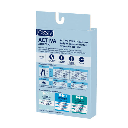 JOBST Activa Athletic 8-15 Knee High, Close Toe