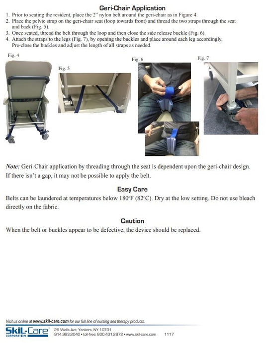 SkiL-Care Resident-Release Slide Control Belts