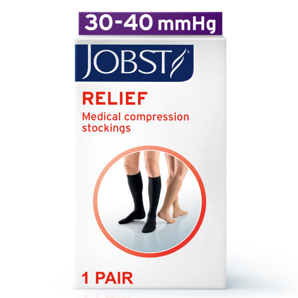 Load image into Gallery viewer, JOBST Relief Compression Stockings 30-40 mmHg Knee High, Open Toe
