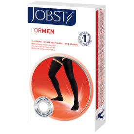 JOBST forMen Thigh High Compression Socks 15-20 mmHg - with Band - Open Toe