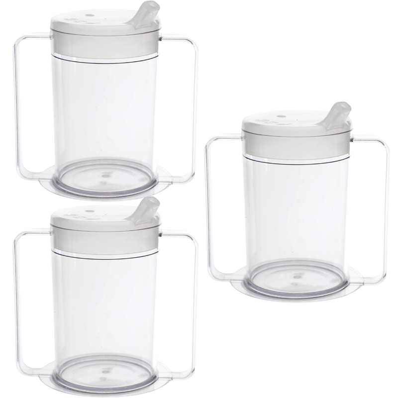 Load image into Gallery viewer, Providence Spillproof Independence 2-Handle Plastic Mug w/Lids
