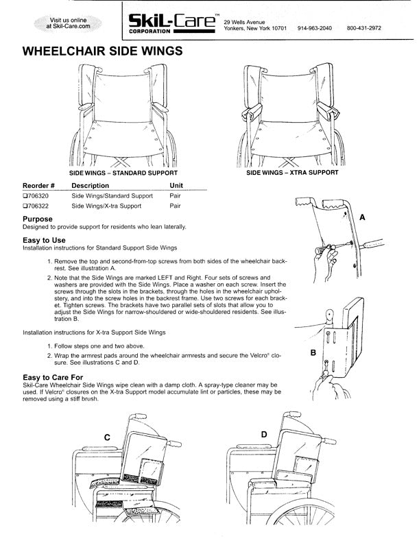 Load image into Gallery viewer, SkiL-Care Wheelchair Side Wings
