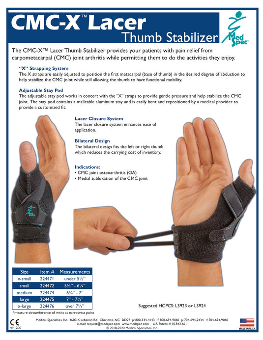 CMC-X ™ Lacer Thumb Stabilizer