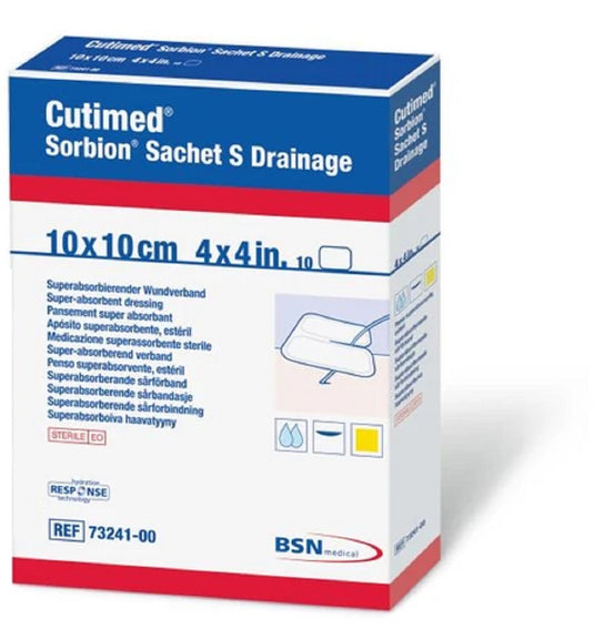 BSN Medical Cutimed® Sorbion® Sachet S Drainage, 10 cm x 10 cm (4 in x 4 in)