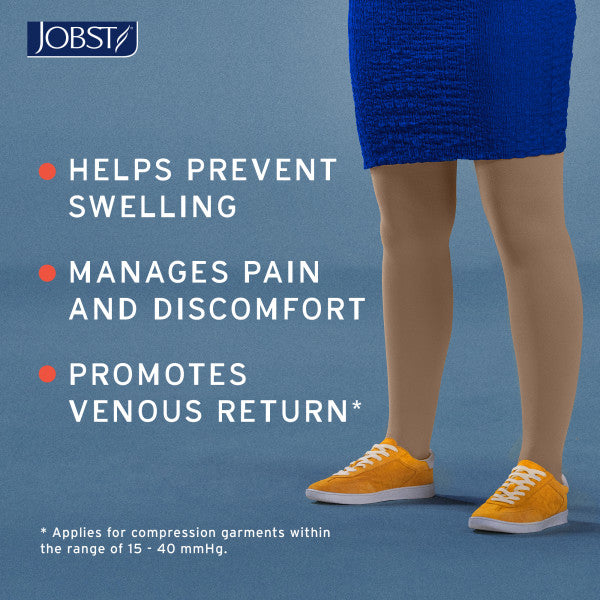 Load image into Gallery viewer, JOBST Relief Compression Stockings 30-40 mmHg Thigh High, with Silicone Dot Band Open Toe
