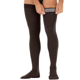 JOBST forMen Thigh High Compression Socks 20-30 mmHg - with Band - Closed Toe