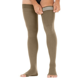 JOBST forMen Thigh High Compression Socks 15-20 mmHg - with Band - Open Toe