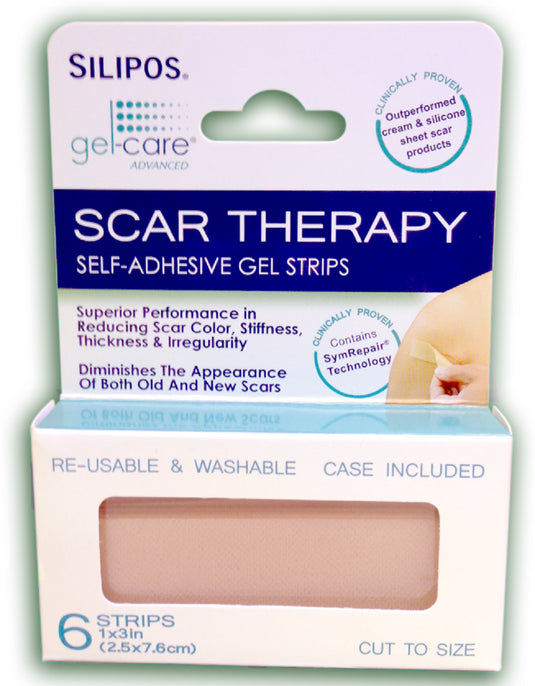 Silipos Silipos Scar Strips, 1 in x 3 in, Package of 6