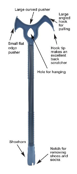 Load image into Gallery viewer, SP Ableware Maddak Combination Dressing Stick/Shoehorn - 24 Inch Long

