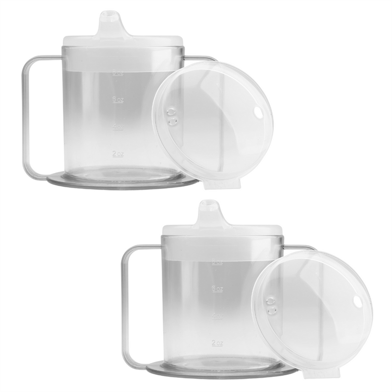 Load image into Gallery viewer, Providence Spillproof Independence 2-Handle Plastic Mug w/Lids
