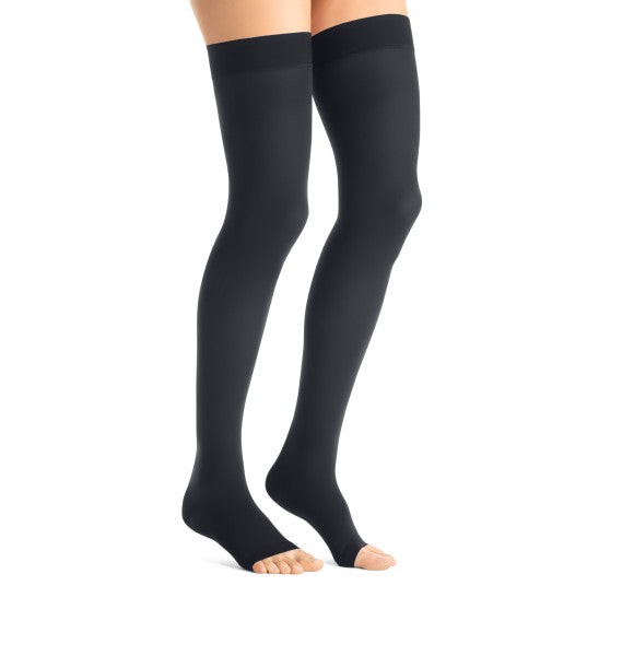 Load image into Gallery viewer, JOBST® Maternity Opaque Thigh High Compression Stockings, 15-20 mmHg, Open Toe
