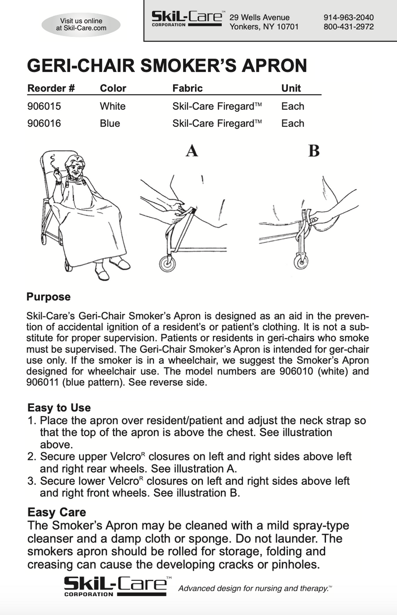Load image into Gallery viewer, SkiL-Care Smokers Apron for Wheelchair or Geri-Chair
