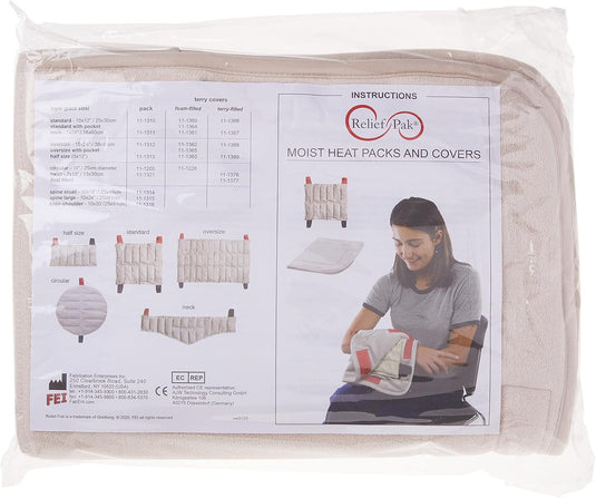 Relief Pak HotSpot Moist Heat Pack Cover - Terry with Foam-Fill