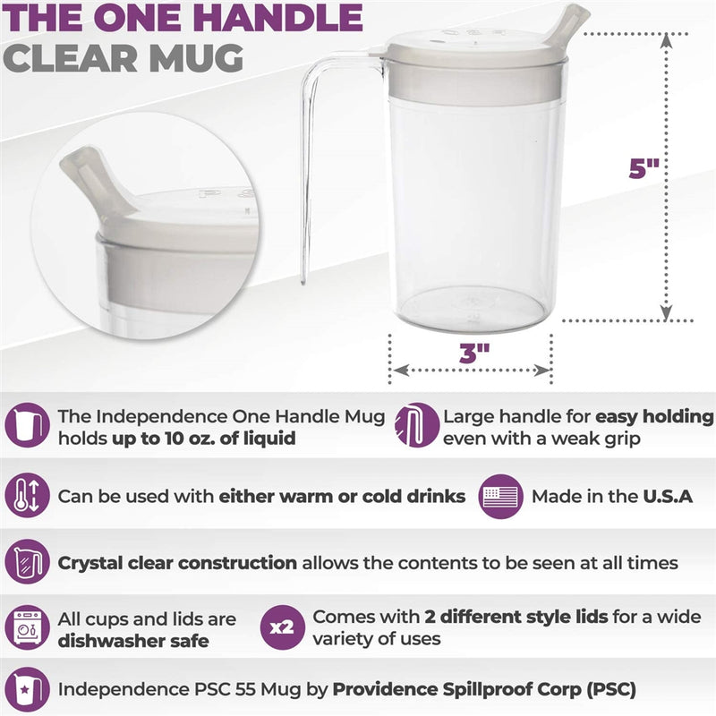 Load image into Gallery viewer, Providence Spillproof Independence 1 Handle Clear Cup
