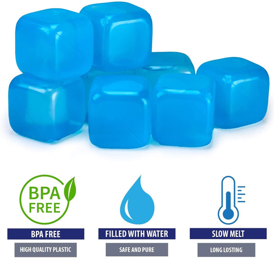 Iced Cubes Extra Large Reusable Ice Cubes – HPMS, Inc. The Therapy Connection
