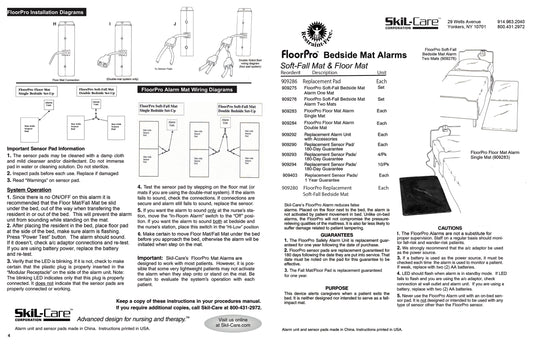 SkiL-Care FloorPro Pad Alarm System