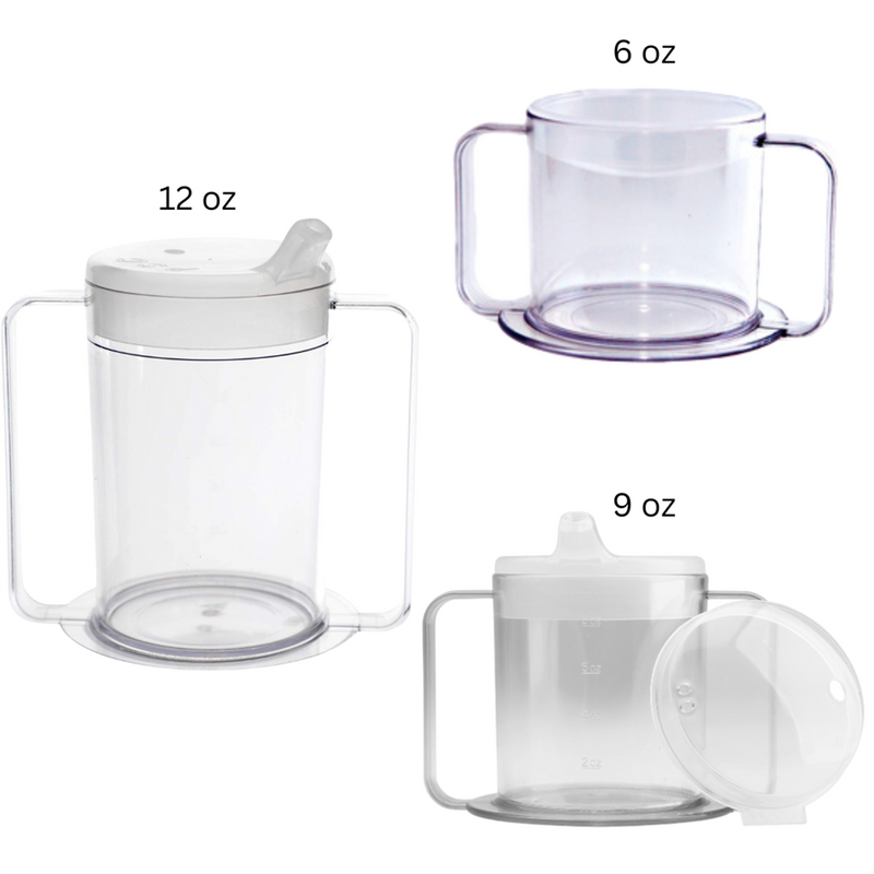 Load image into Gallery viewer, Providence Spillproof Independence 2-Handle Plastic Mug w/Lids
